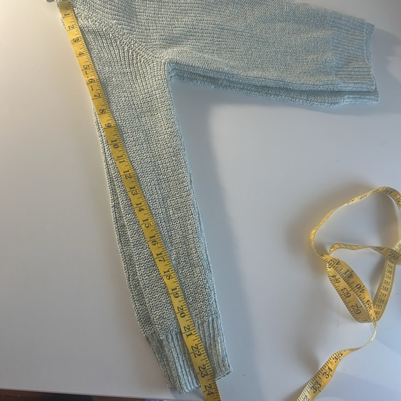 TIME AND TRU V NECK LIGHTWEIGHT GREEN SWEATER WITH COLLAR RIBBED KNIT LOOK XS - Picture 13 of 13